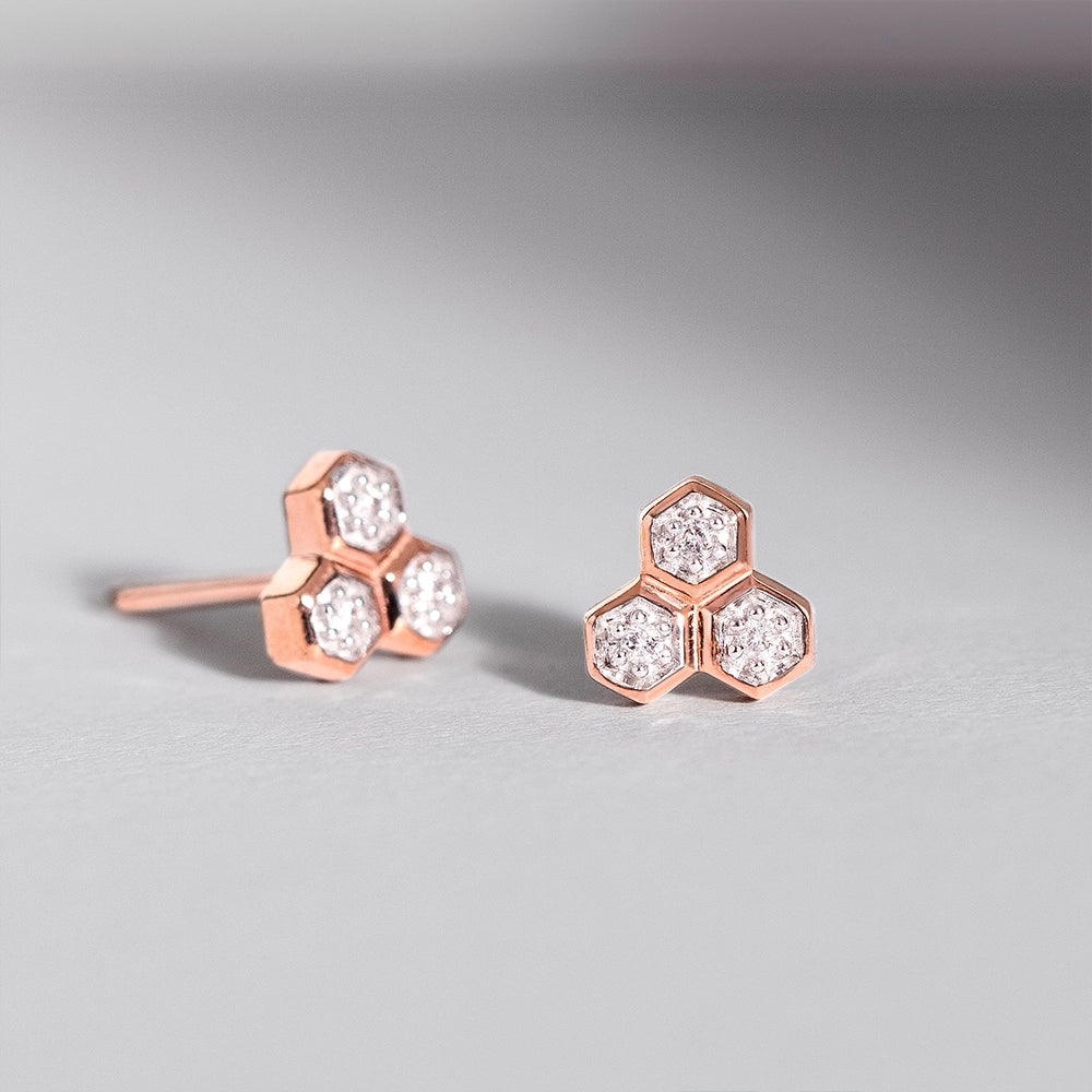 Rose Gold Gemstone Earrings Gemondo Jewellery Gemondo