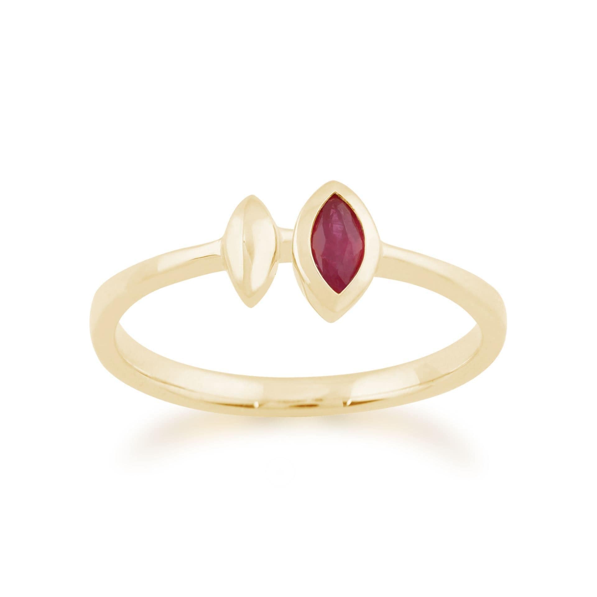 Gemondo 9ct Yellow Gold 0.15ct Ruby Ring Image 1