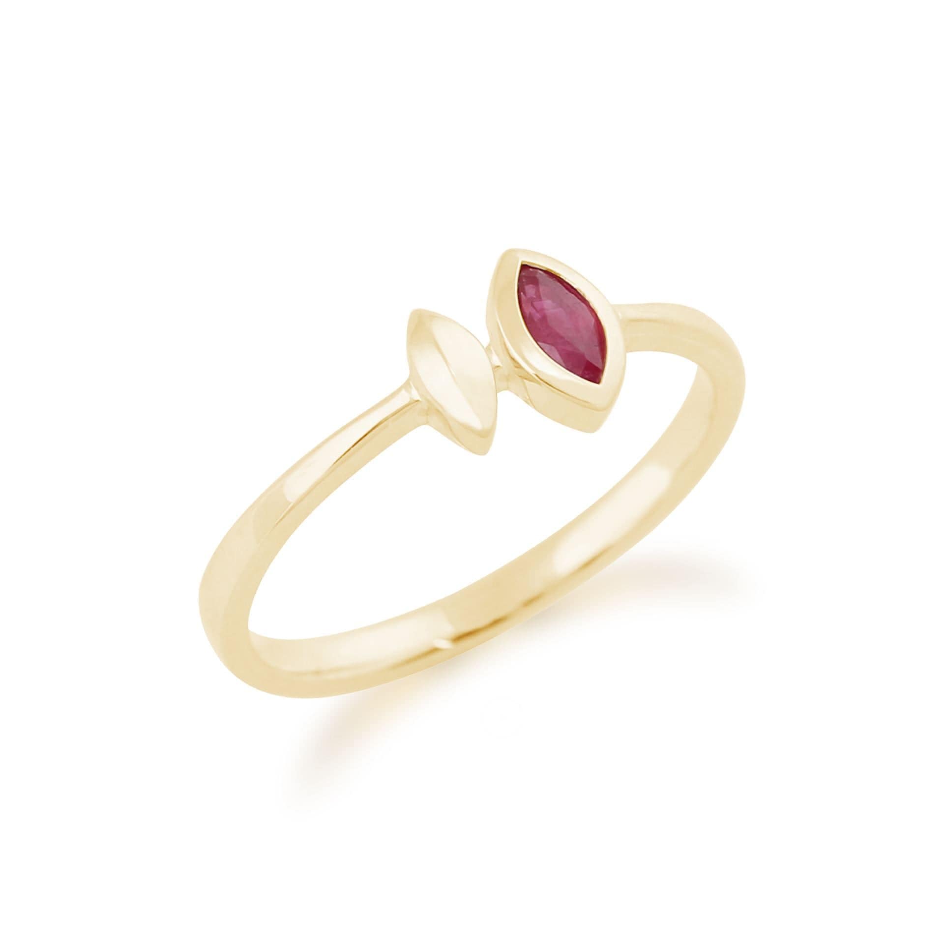 Gemondo 9ct Yellow Gold 0.15ct Ruby Ring Image 2