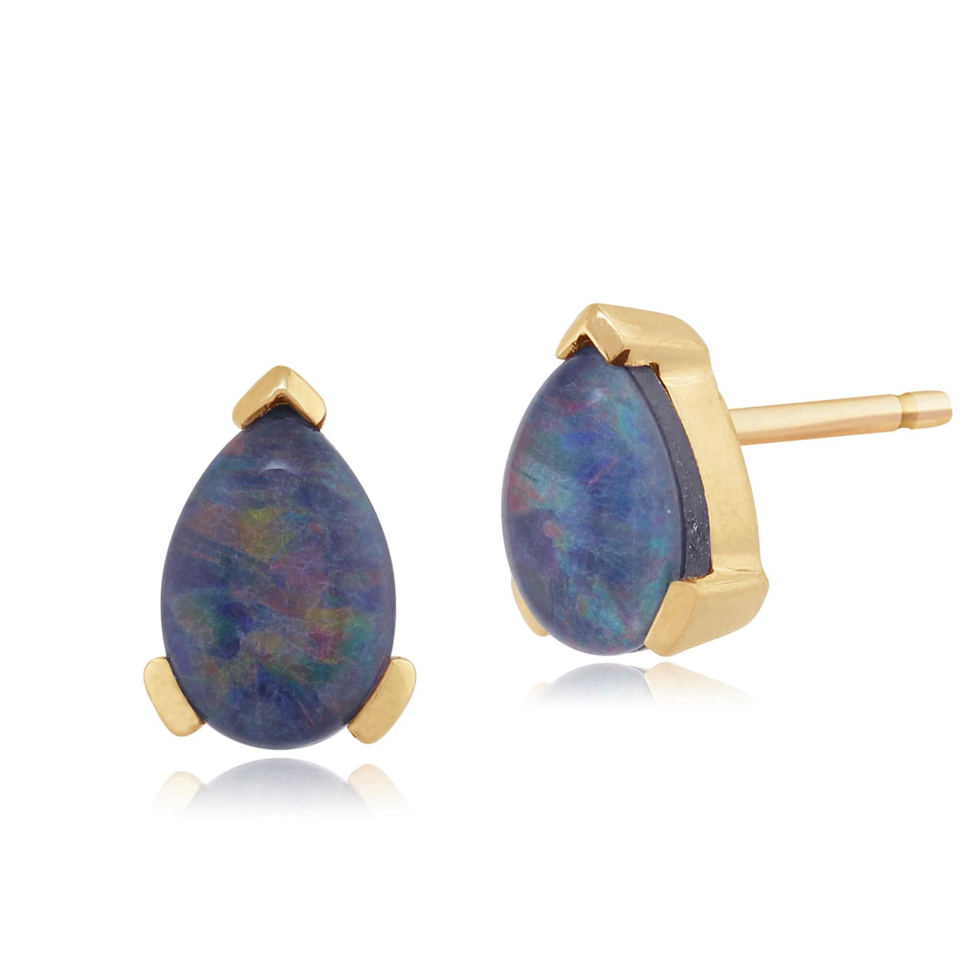 Classic Pear Triplet Opal Stud Earrings & Pendant Set Image 2