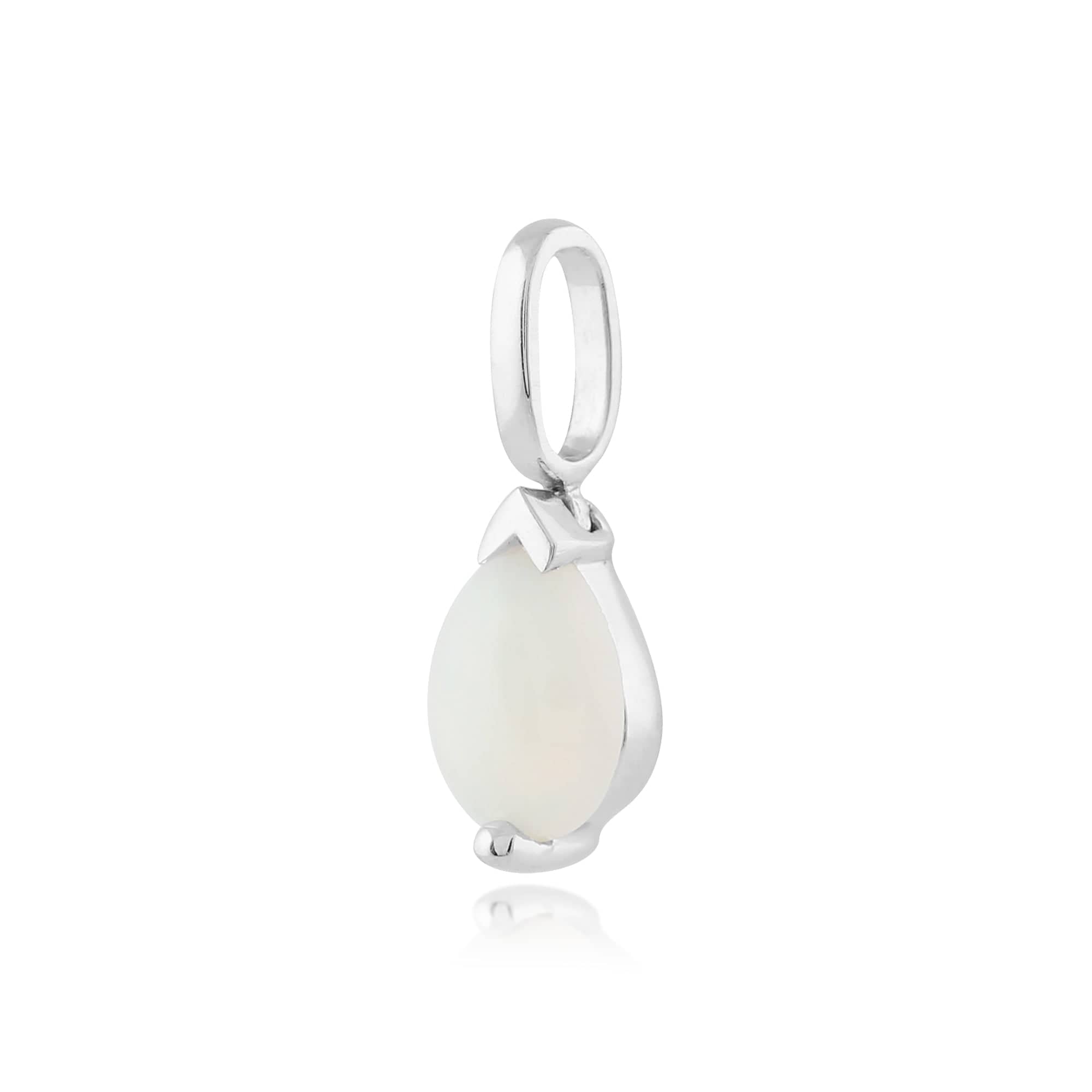 25662 Classic Pear Opal Pendant in 9ct White Gold 2