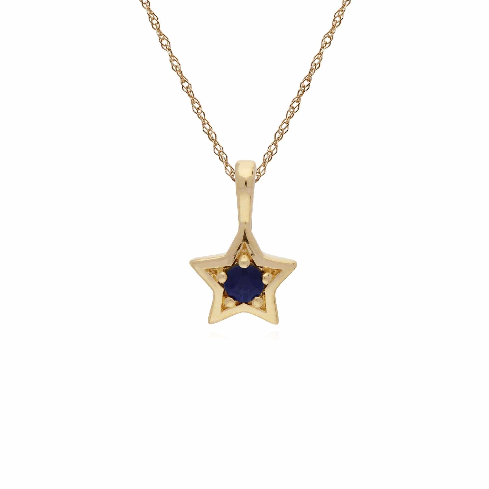 Classic Sapphire Star Pendant Image 1