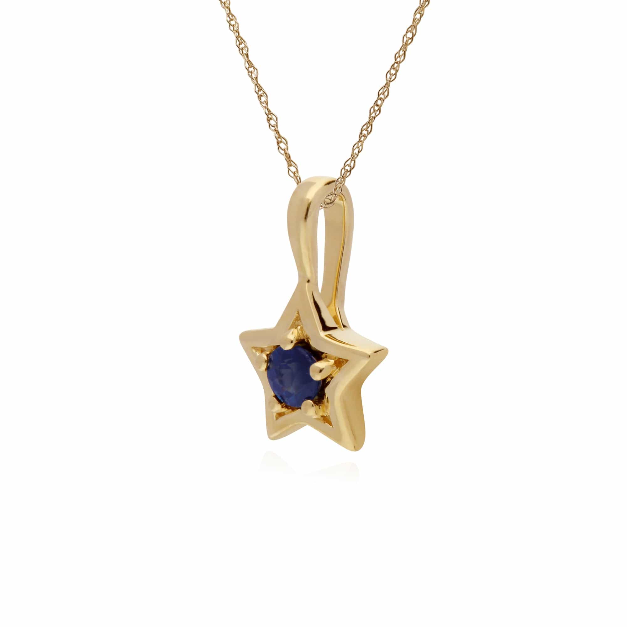 Classic Sapphire Star Pendant Image 2