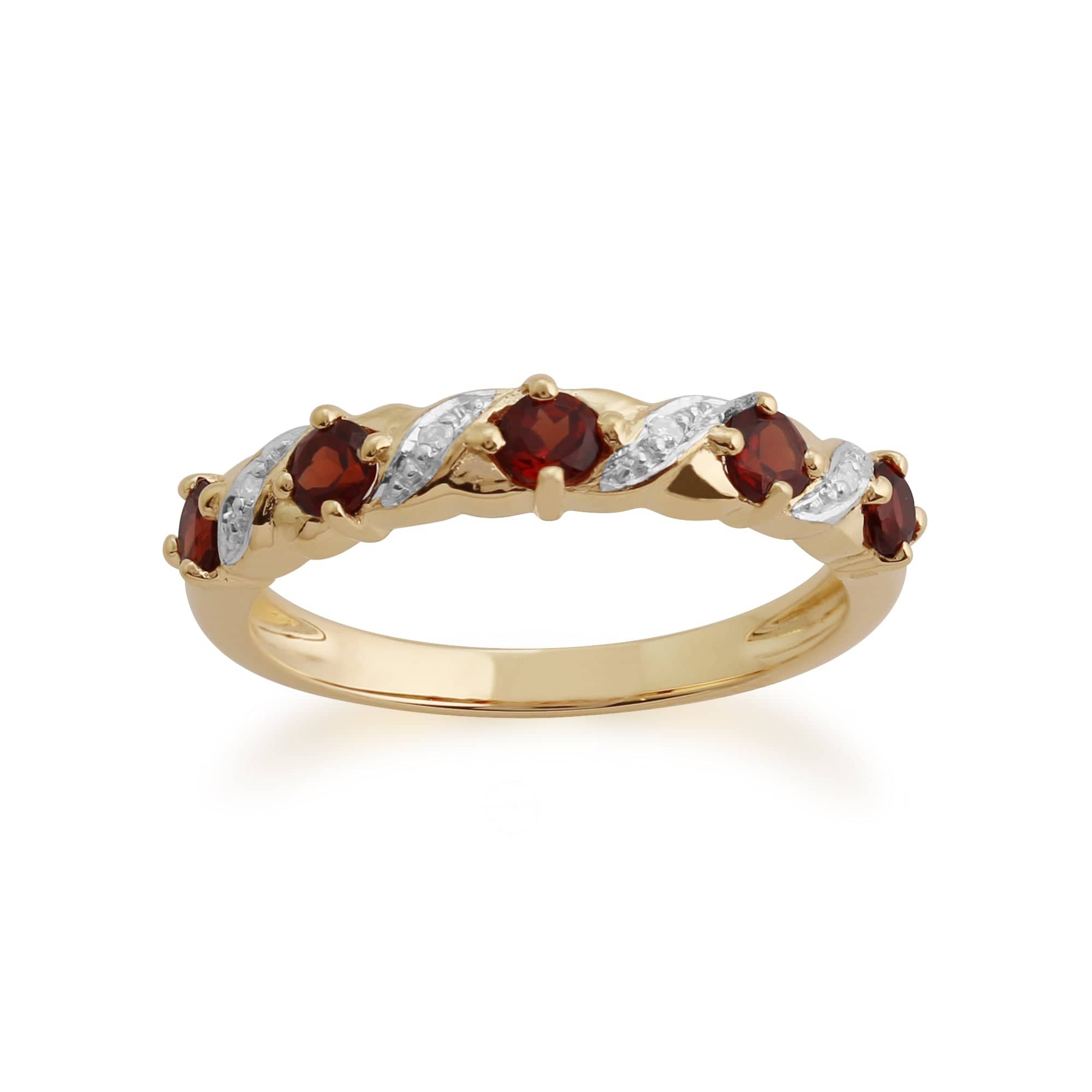 Garnet eternity ring yellow gold sale