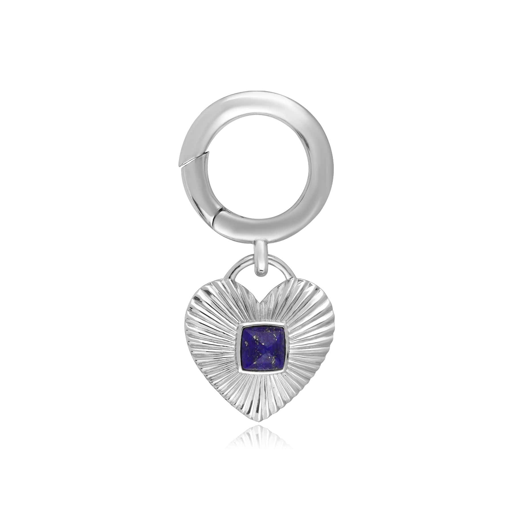 270P032001925 Queen of Paws Lapis Lazuli Small Silver Pet Tag In Sterling Silver 1