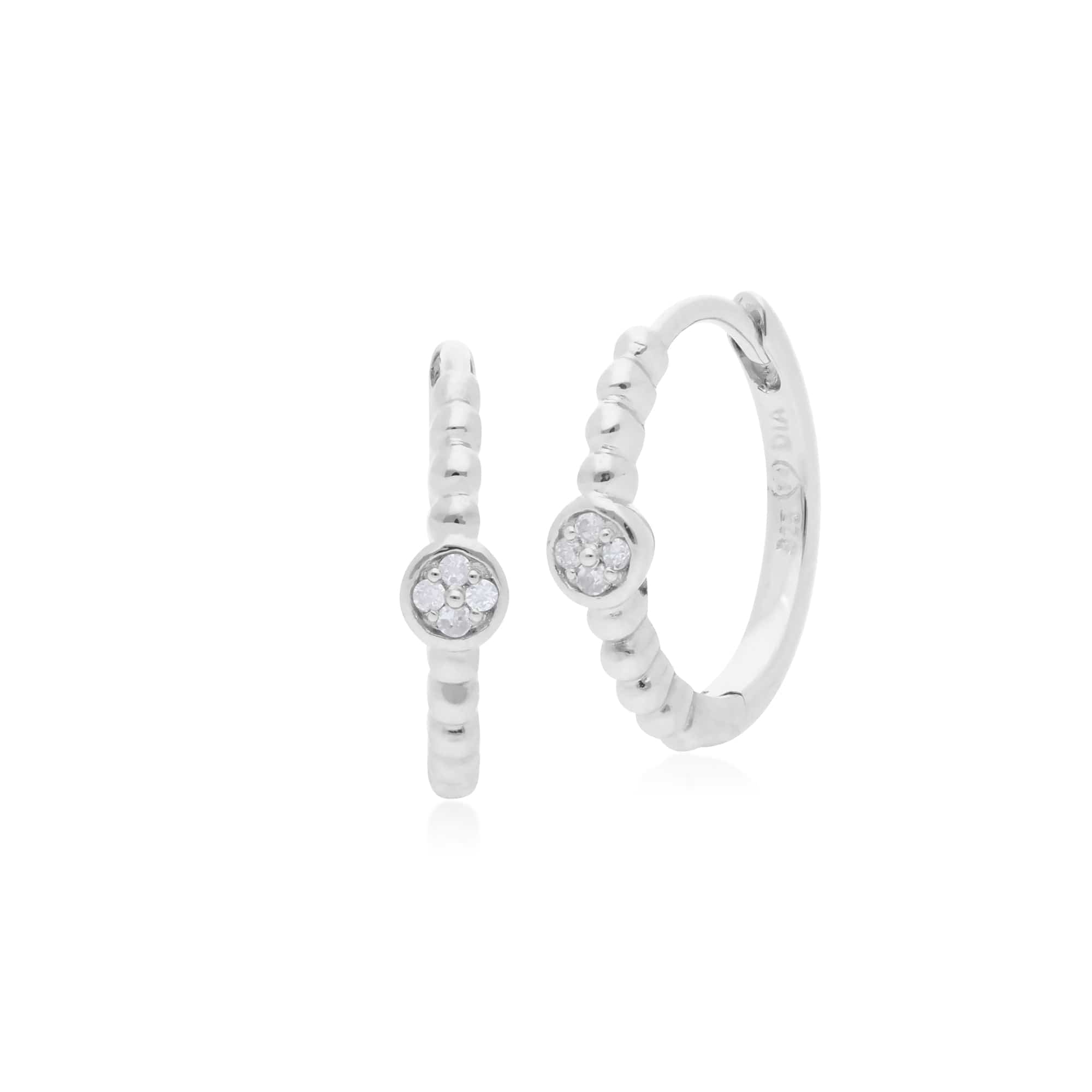 253E229301925-253R484701925 Essential Round Diamond Hoop Earrings & Ring Set in 925 Sterling Silver 2
