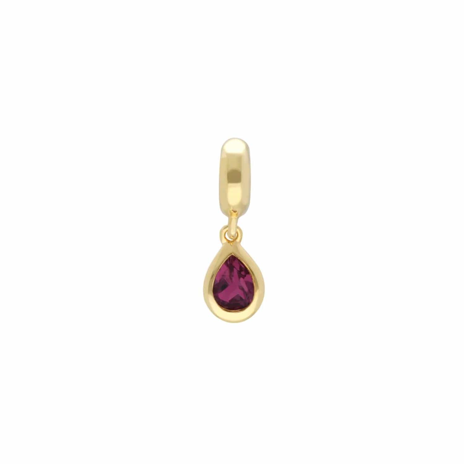 Gold Plated Tourmaline Charm