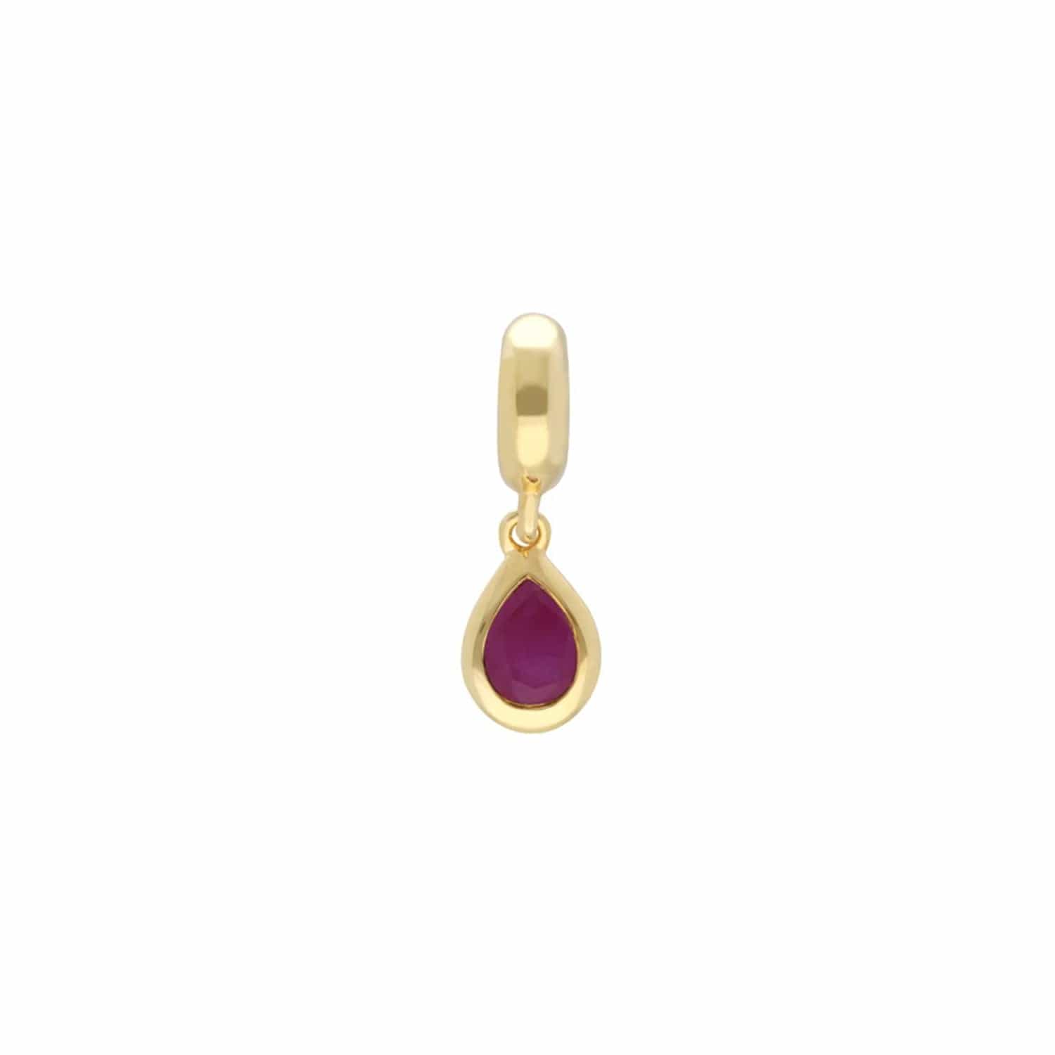 270D003702925 Achievement 'Compatible Passion' Gold Plated Ruby Charm 1