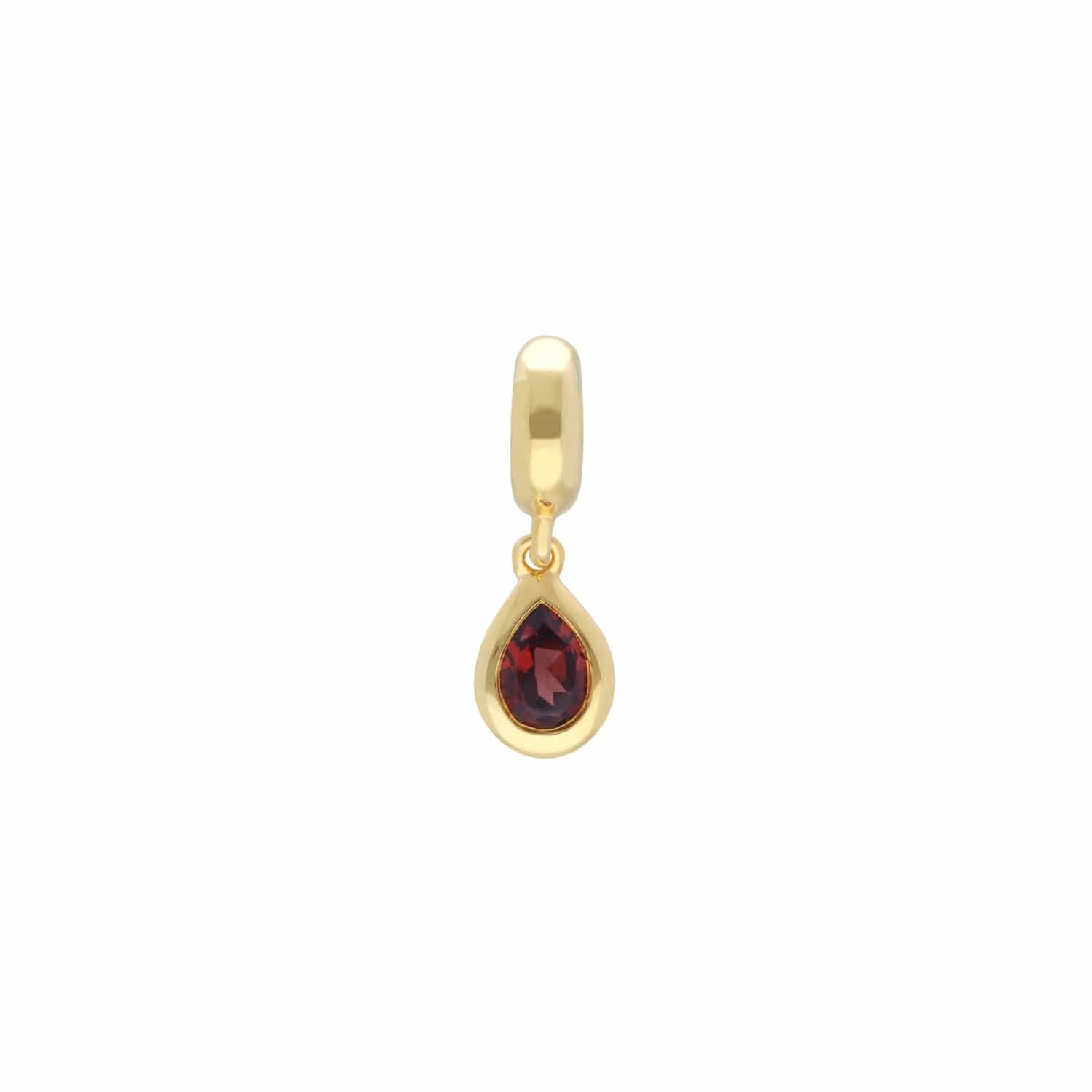 Gold Plated Garnet Charm