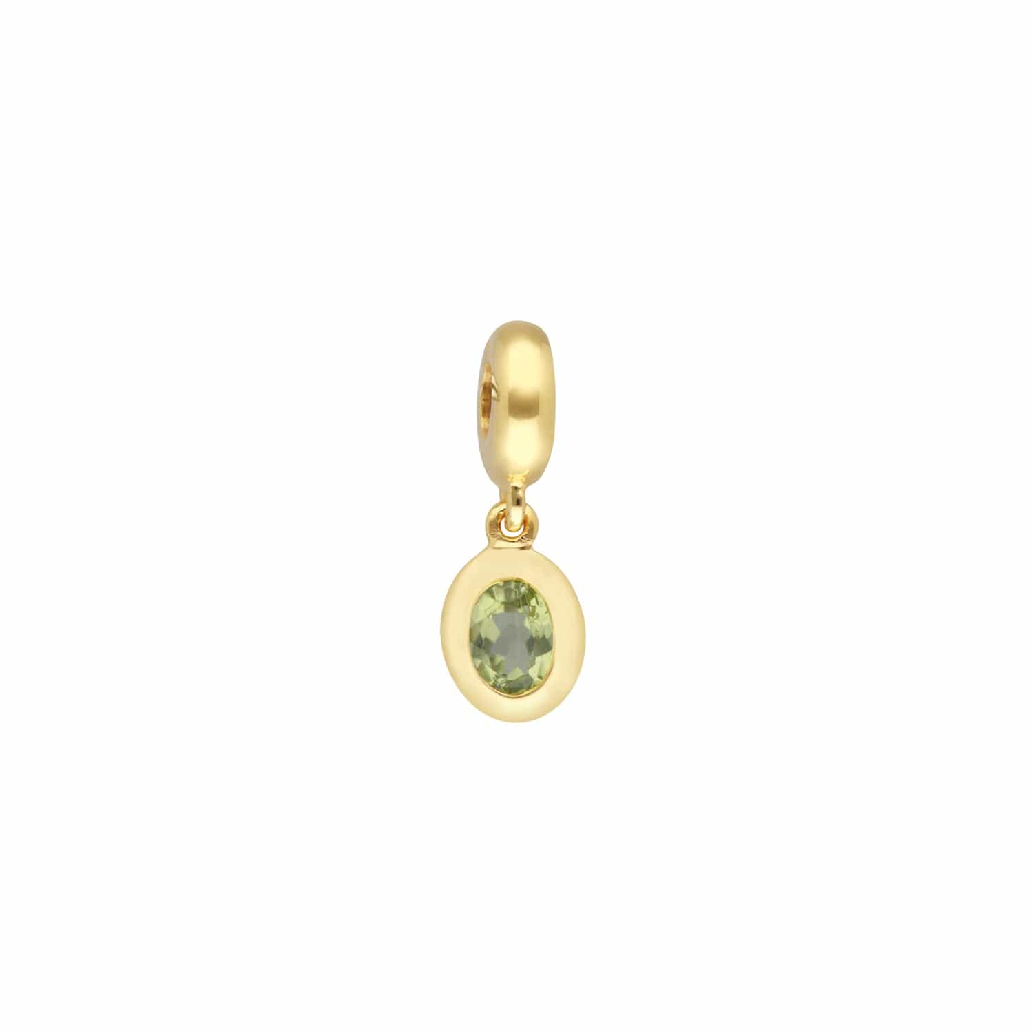 Gold Plated Peridot Charm