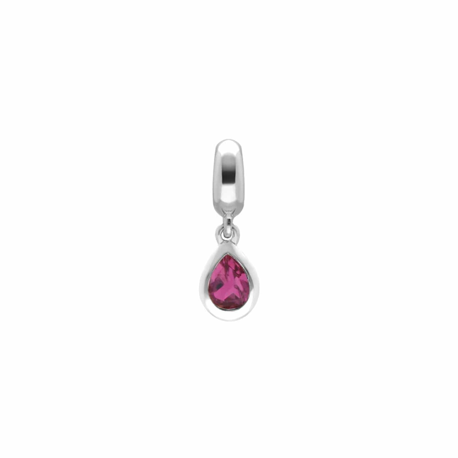 Sterling Silver Tourmaline Charm