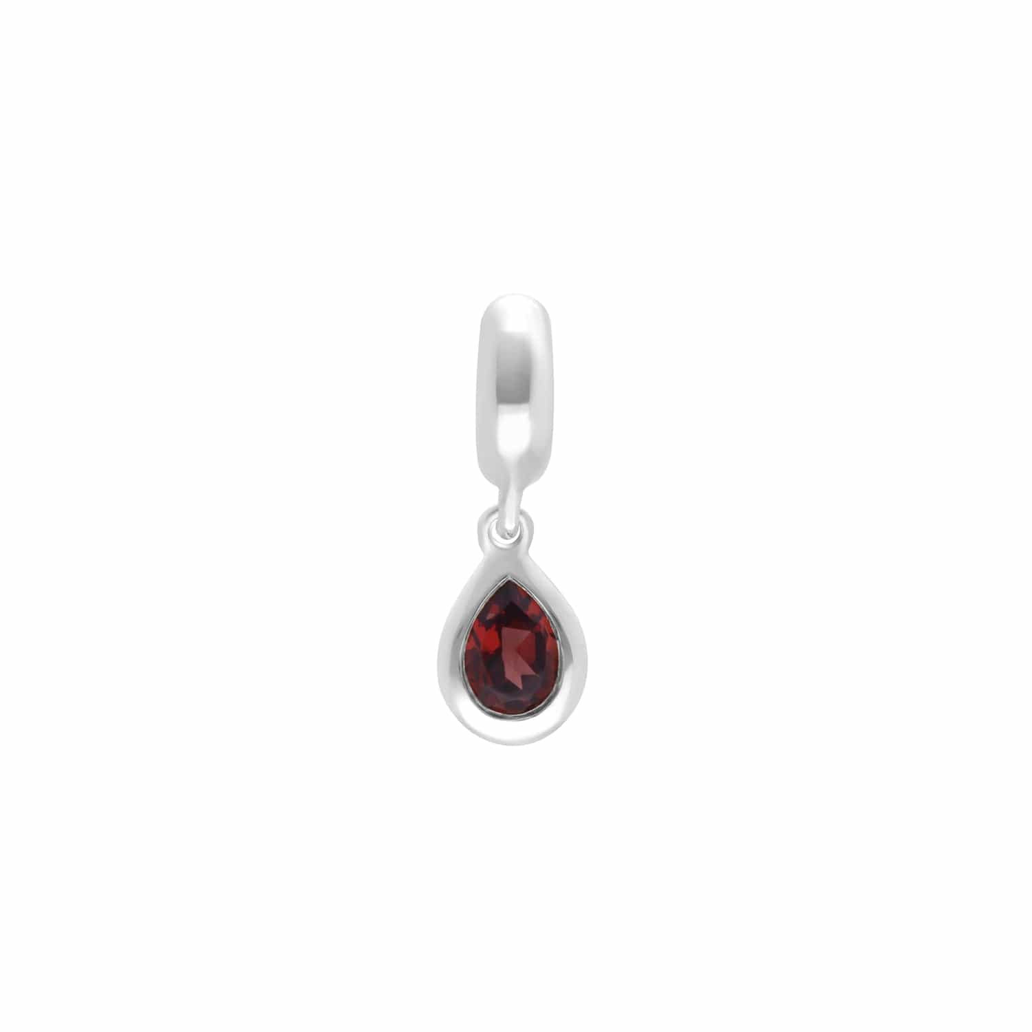 Sterling Silver Garnet Charm