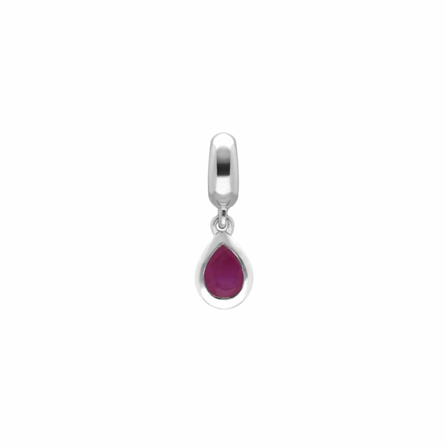 270D004502925 Achievement 'Compatible Passion' Sterling Silver Ruby Charm 1