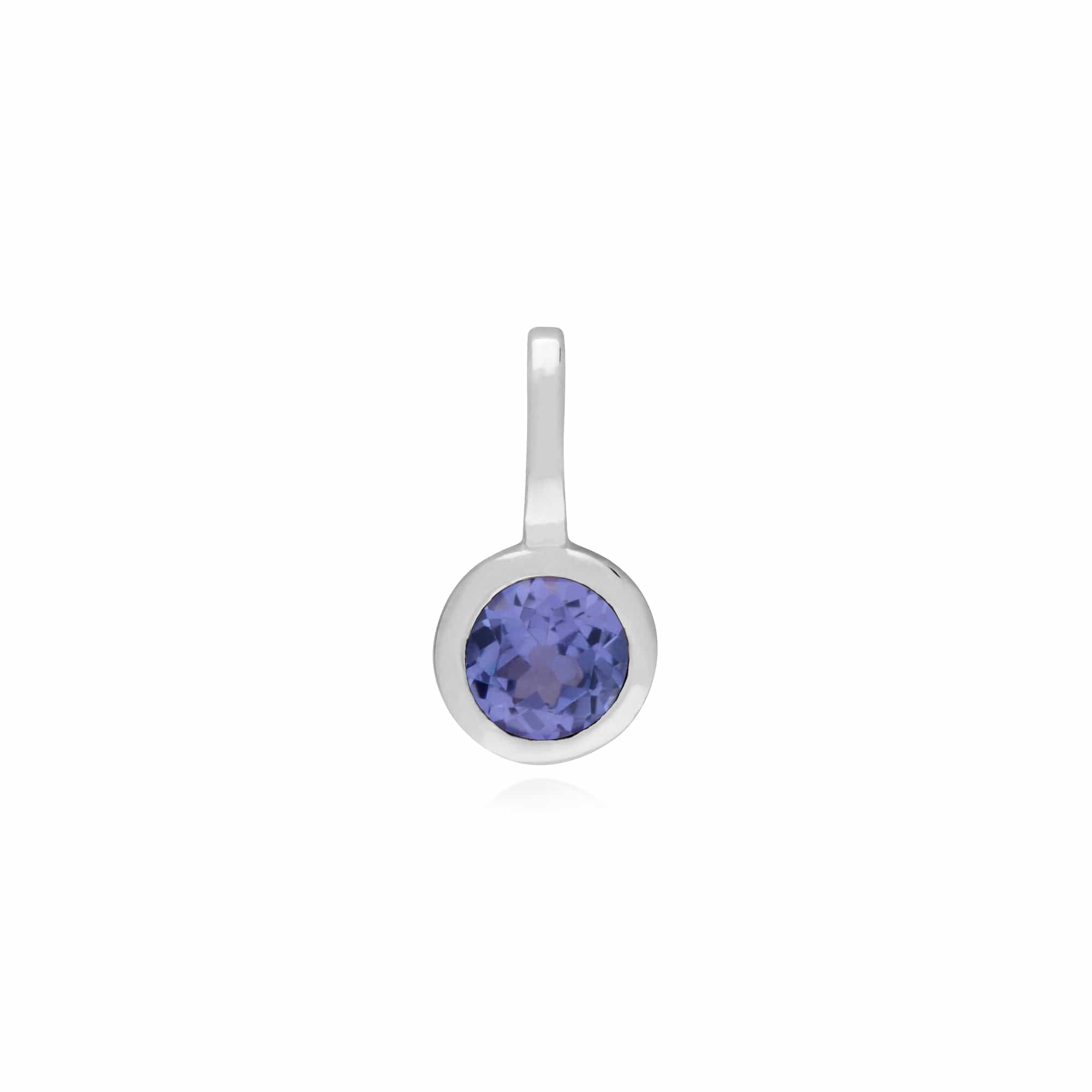 Gemondo Sterling Silver Single Stone Tanzanite Charm - Gemondo