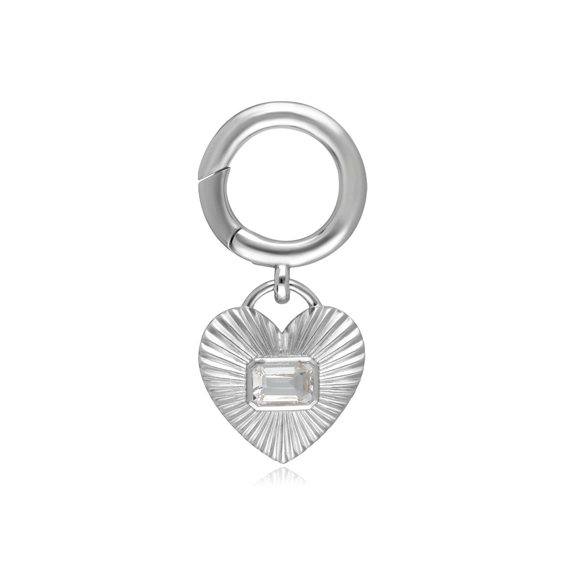 Queen of Paws White Topaz Small Silver Pet Tag