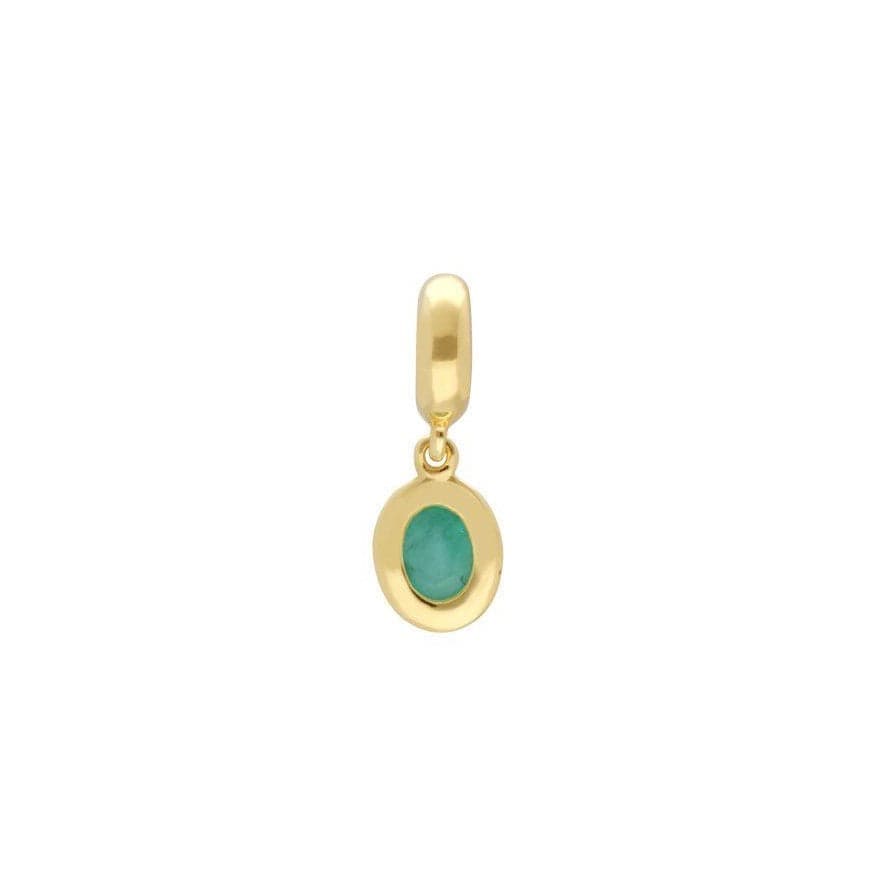 270D003901925 Achievement 'Matriarch's Stone' Gold Plated Emerald Charm 1