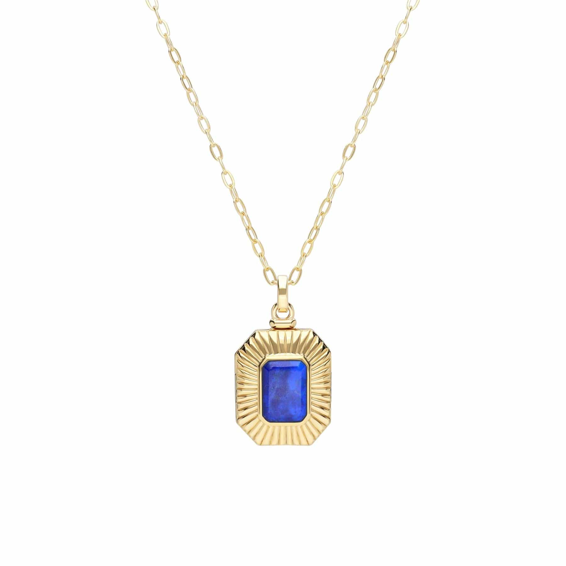 270N038503925 Bona Fide Lapis Lazuli Octagon Locket In Sterling Silver 1