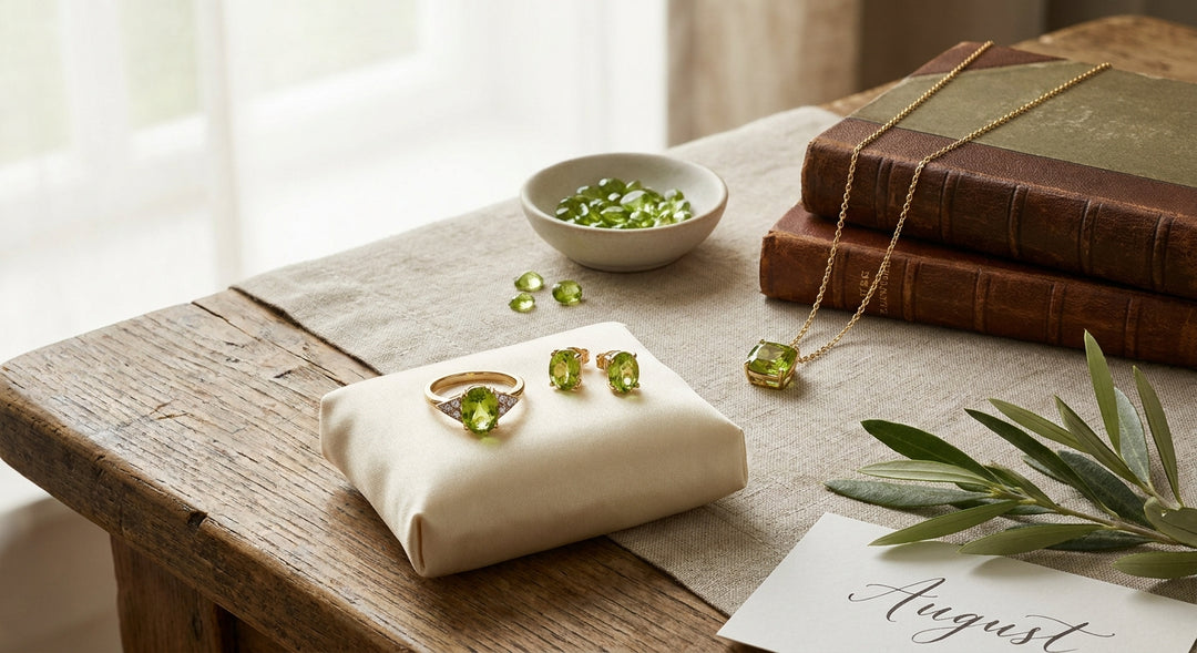 Peridot jewellery for August birthdays