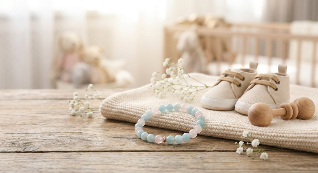Gemstone jewellery for a baby shower gift