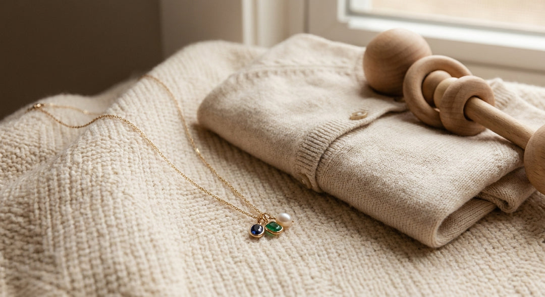 Birthstone necklace for new mums