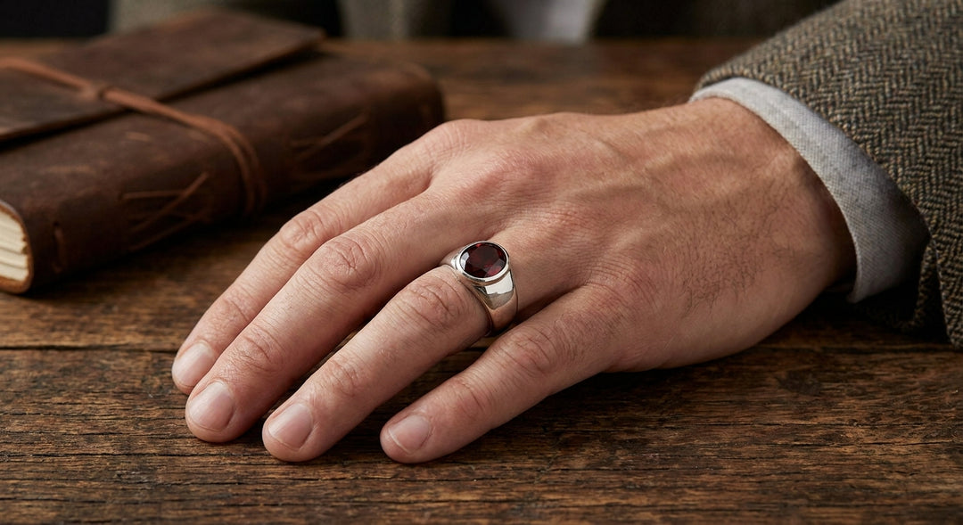 Garnet rings for men