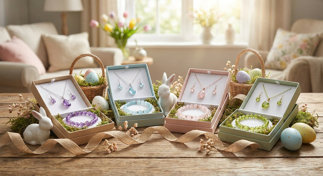 Gemstone jewellery gift sets for Easter