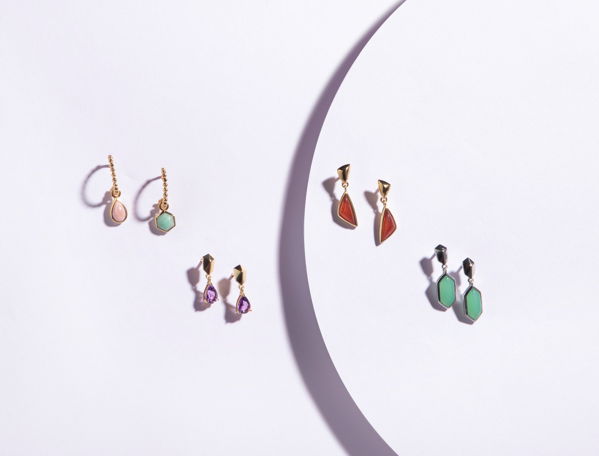 Bold Micro Statement Earrings | Gemstone Earrings