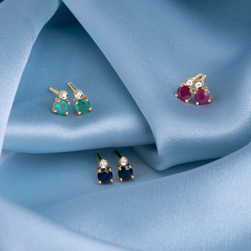 Bold Micro Statement Earrings | Gemstone Earrings