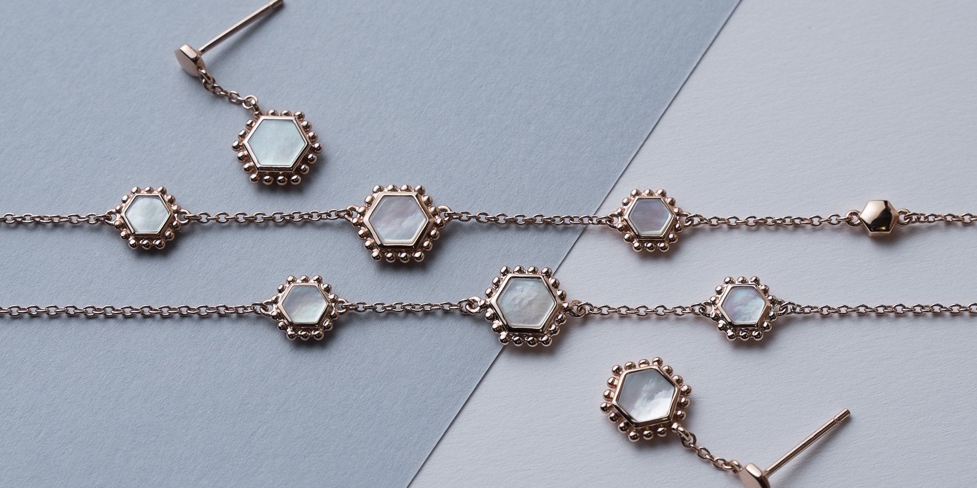Flat Slice Gemstone Jewellery | Hexagon Geometric Jewellery | Free Shipping & Lifetime Warranty 