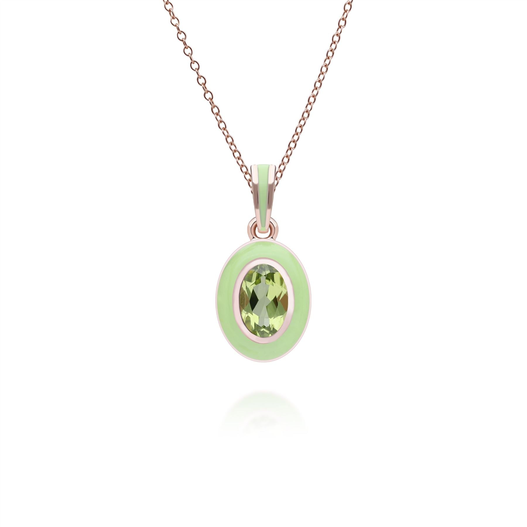 siberian-waltz-green-enamel-oval-peridot-pendant-necklace-in-rose-gold-plated-sterling-silver-253p335605925