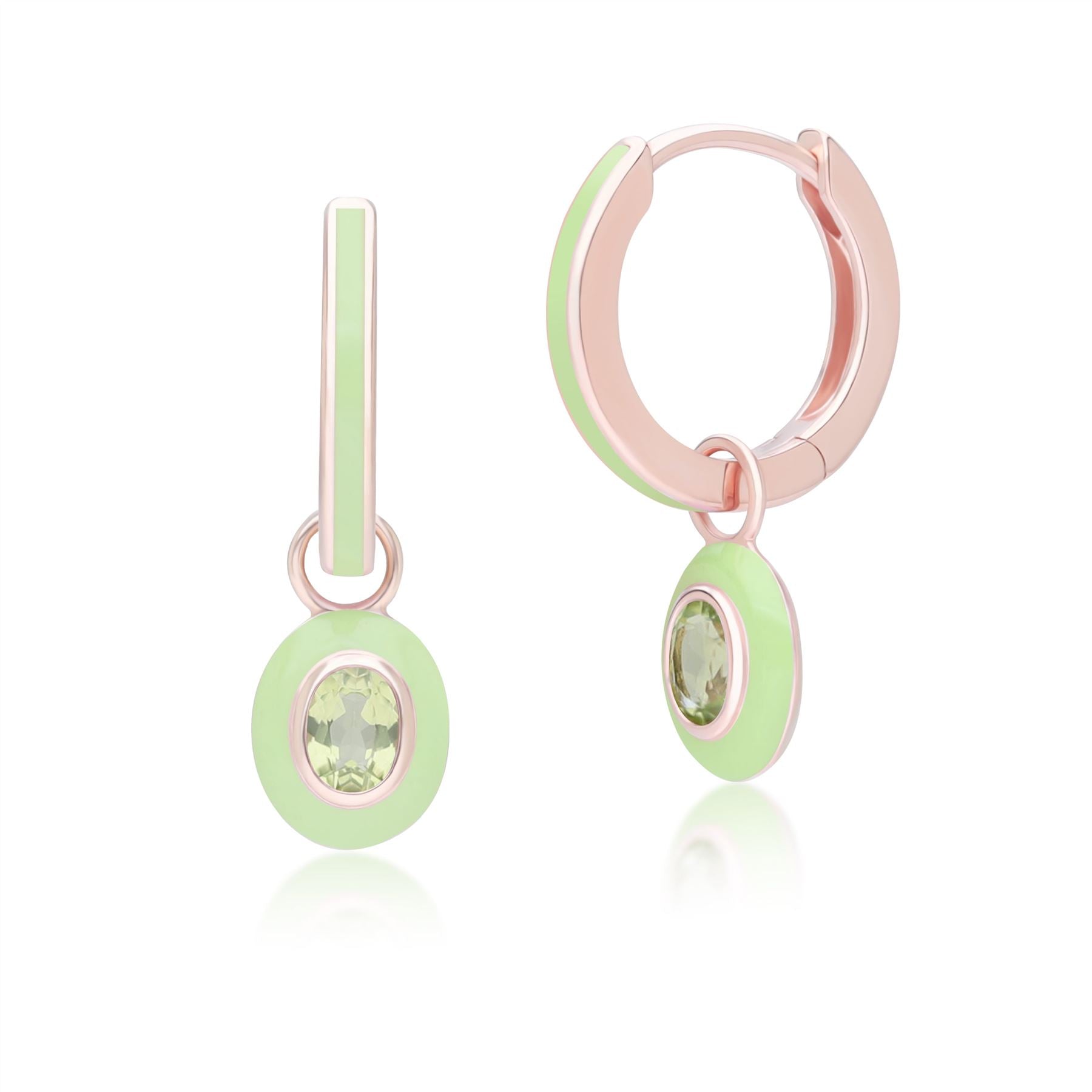 siberian-waltz-green-enamel-oval-peridot-hoop-earrings-in-rose-gold-plated-sterling-silver-253e419005925