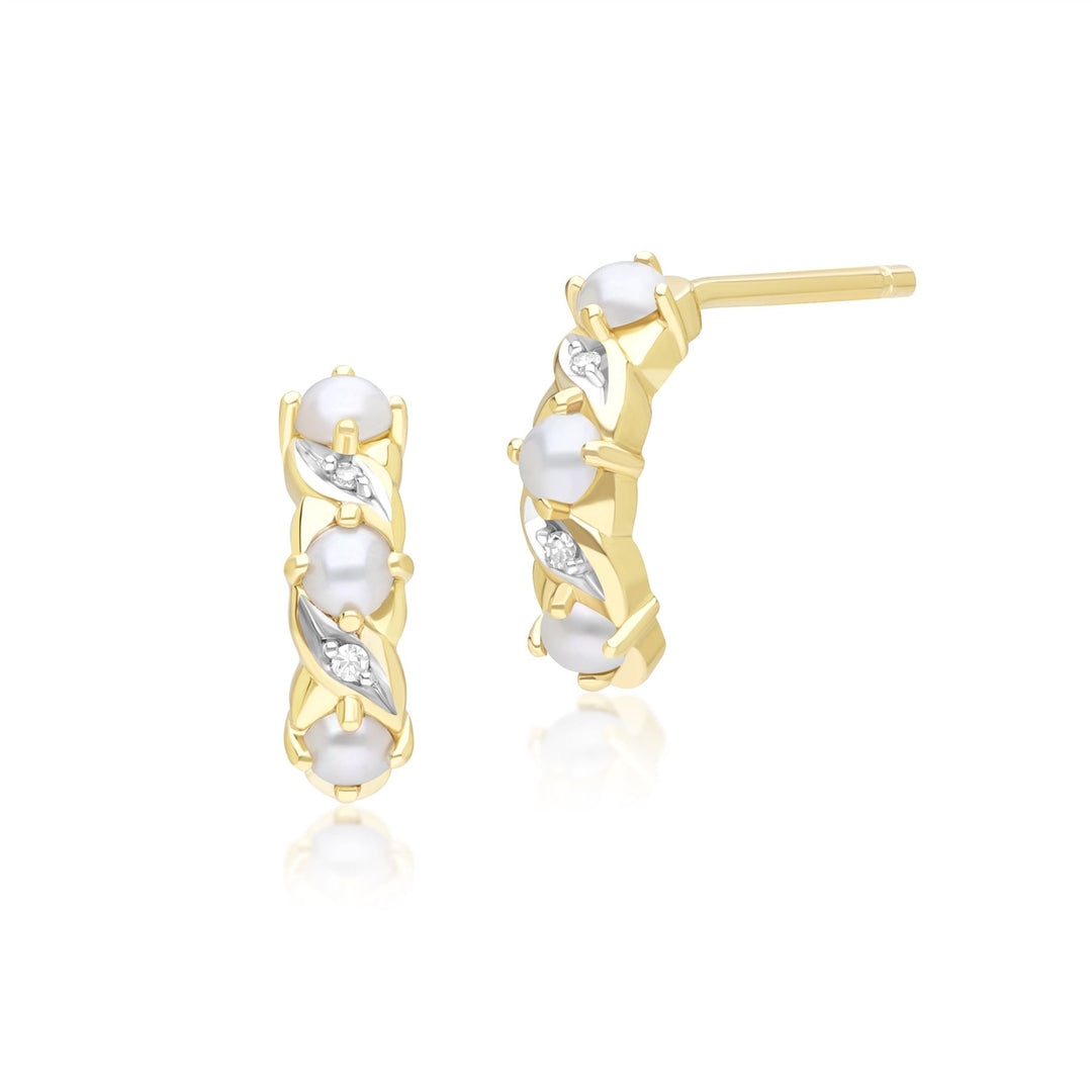 classic-art-nouveau-style-pearl-diamond-half-eternity-hoop-earrings-in-9ct-yellow-gold-135e1883019