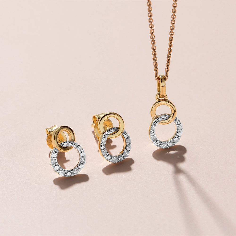 Diamond_pave_interlocking_hoop_stud_earrings_and_pendant_necklace_in_9_ct_yellow_gold