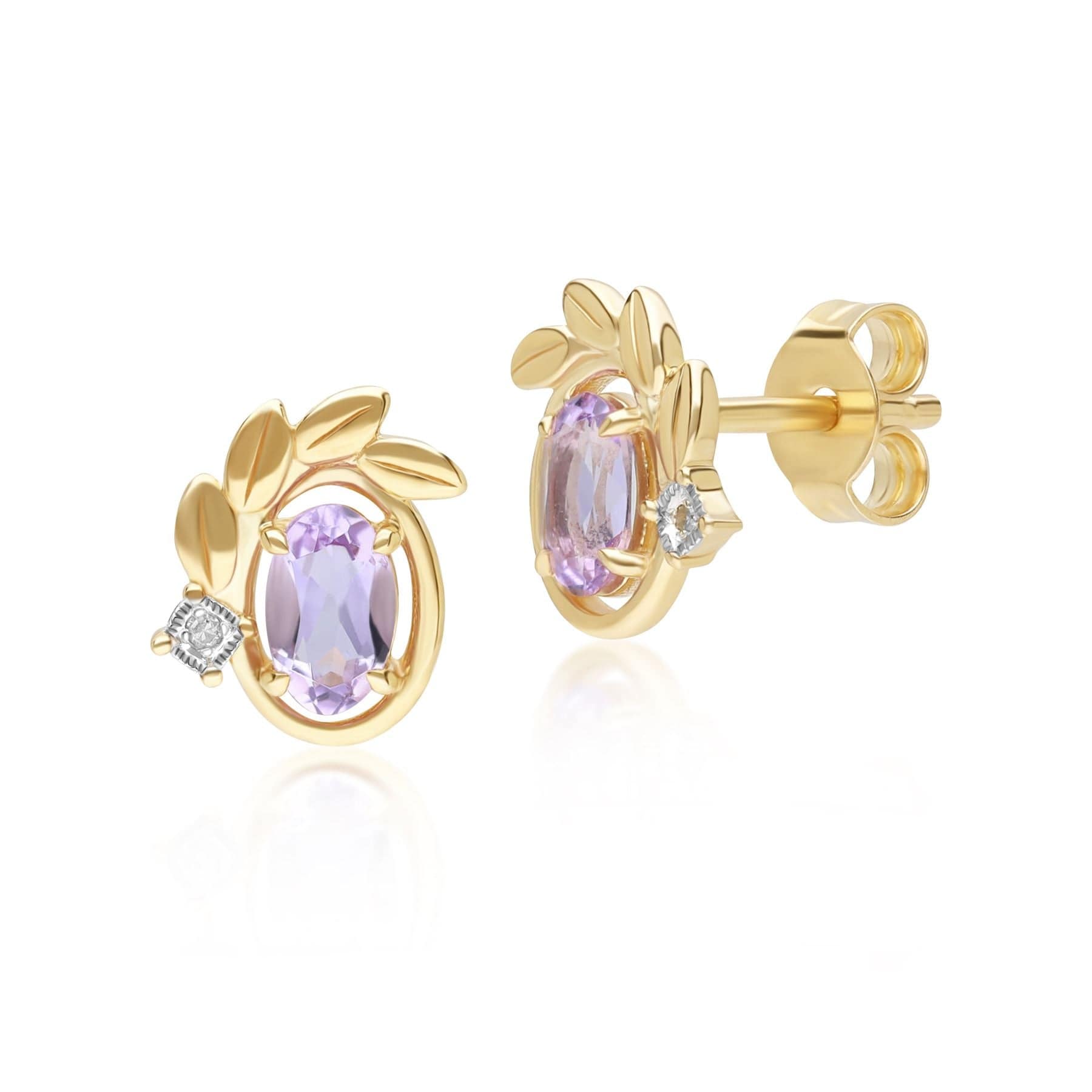 Children's Earrings Cultured Pearl & Amethyst 14K Yellow Gold | Kay Outlet