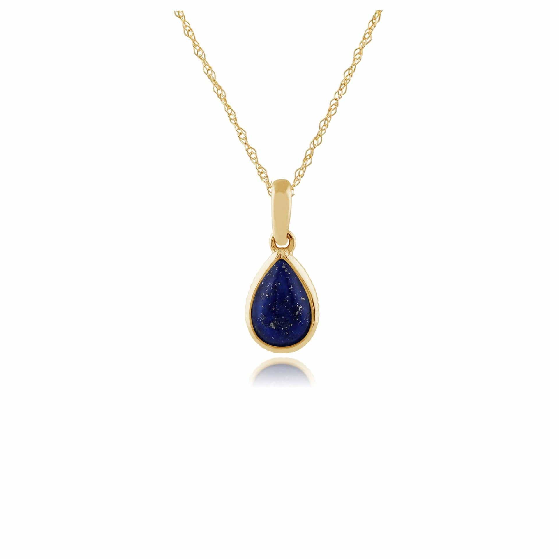 Classic Lapis Lazuli Pendant on Chain Image 1