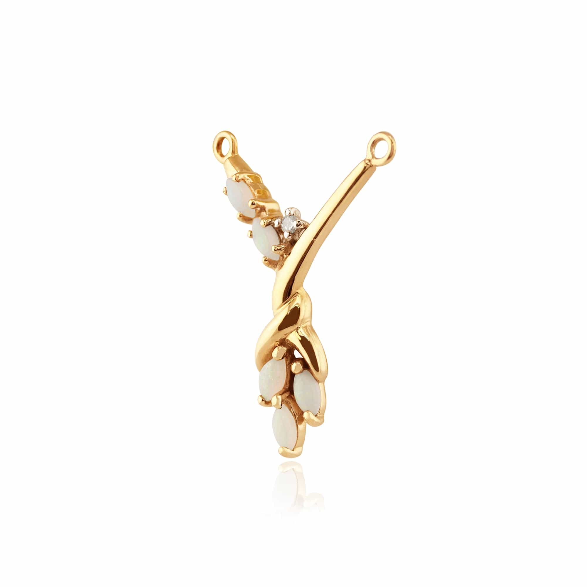 Floral Marquise Opal & Diamond Necklace