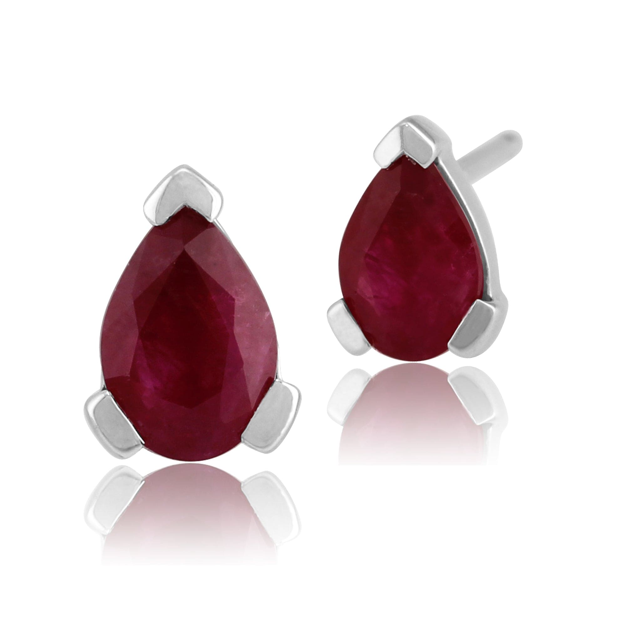 Classic Ruby Stud Earrings & Pendant Set Image 2