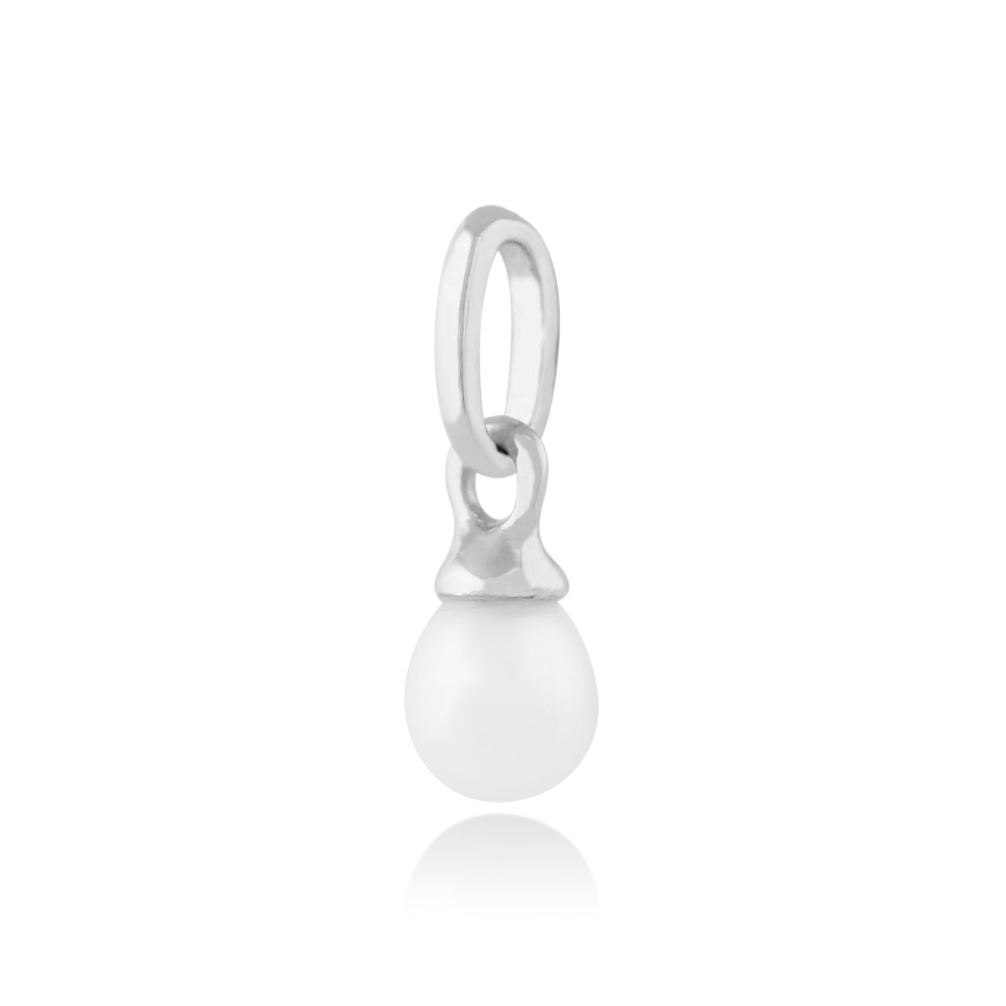 Classic Freshwater Pearl Pendant in 9ct White Gold - Gemondo