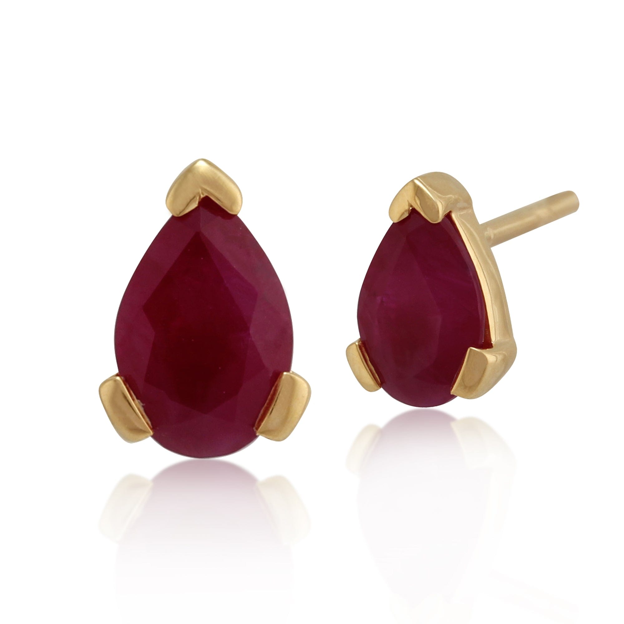 Classic Ruby Stud Earrings & Pendant Set Image 2