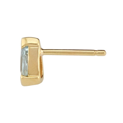 22450-22556 Classic Pear Aquamarine Single Stone Stud Earrings & Pendant Set in 9ct Gold 3