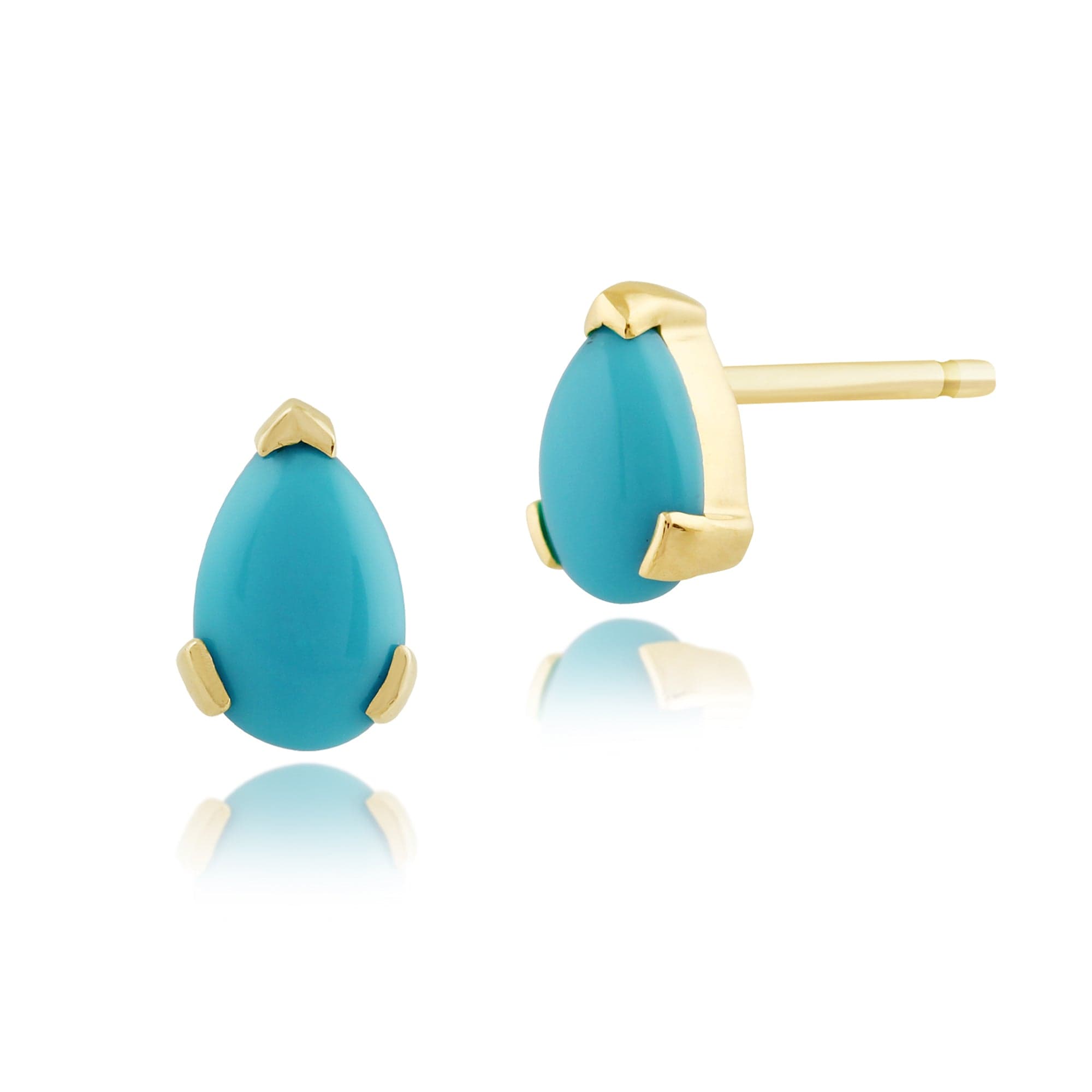 Classic Turquoise Stud Earrings & Pendant Set Image 2