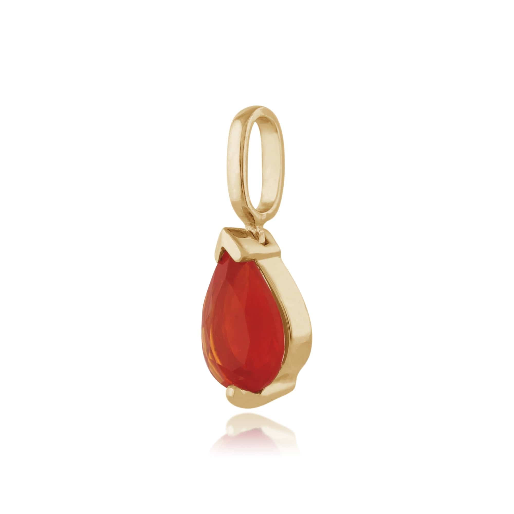 Classic Pear Fire Opal Pendant