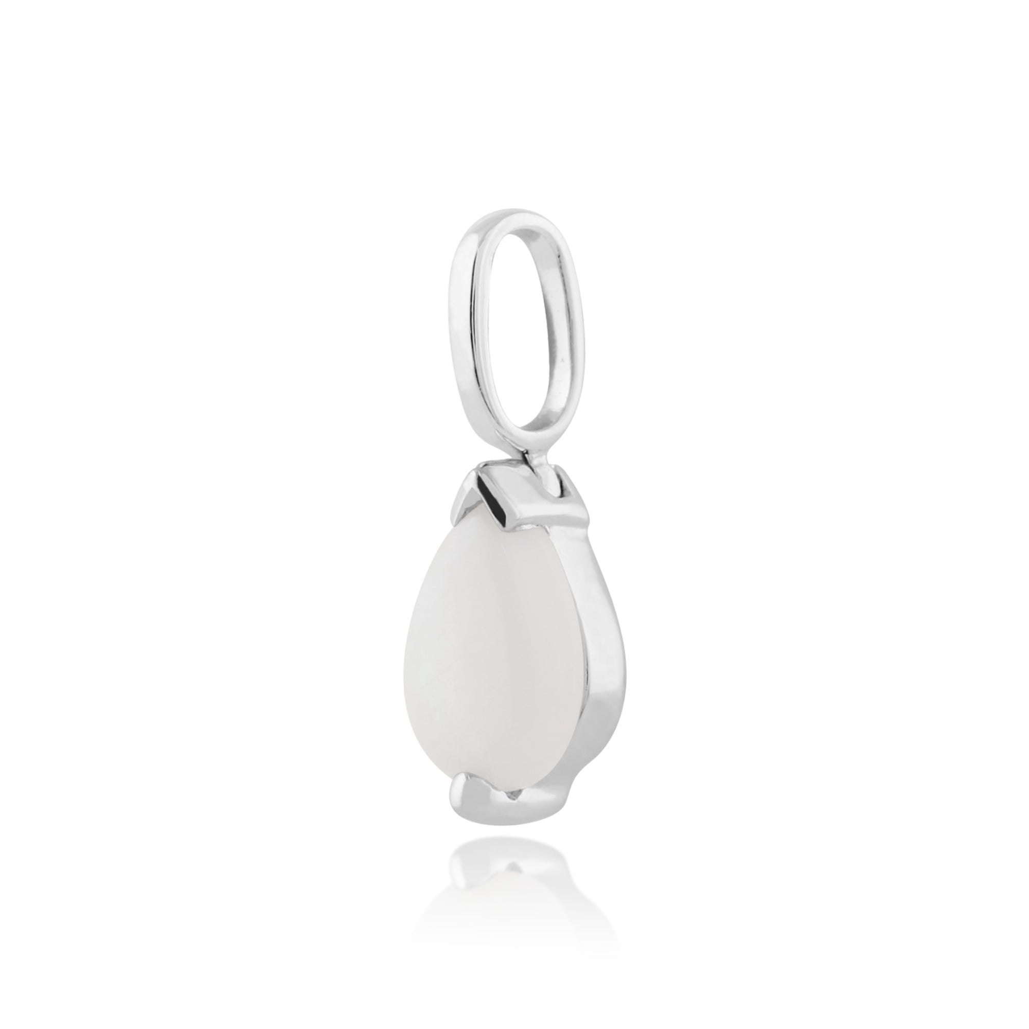 26882-25662 Classic Pear Opal Single Stone Stud Earrings & Pendant Set in 9ct White Gold 4