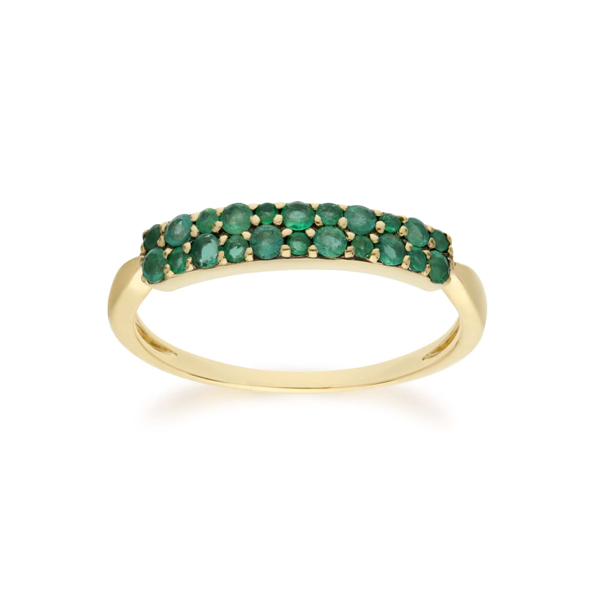 Classic Emerald Cluster Panel Ring & Pendant Set Image 3