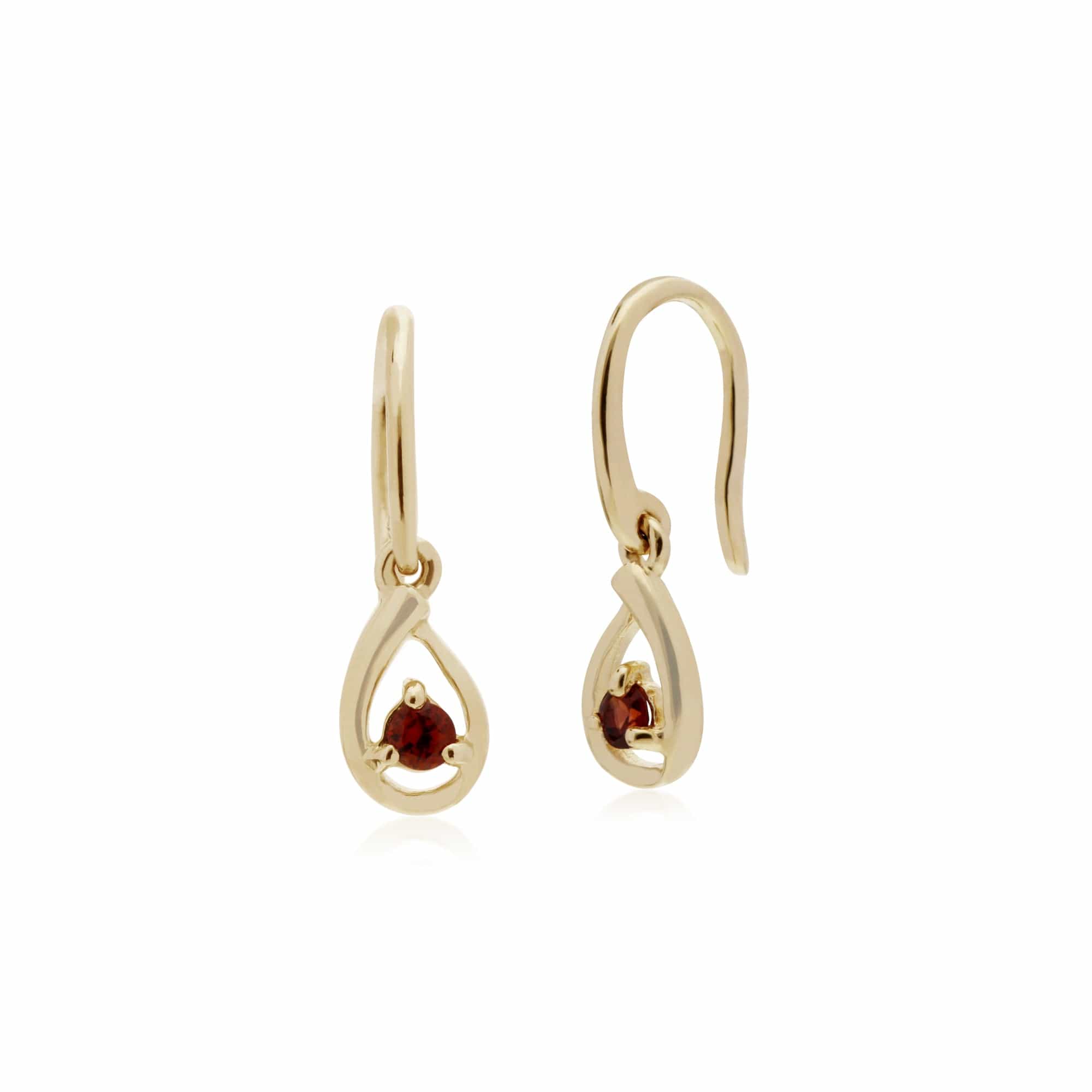 Classic Garnet Tear Drop Earrings & Necklace Set Image 2