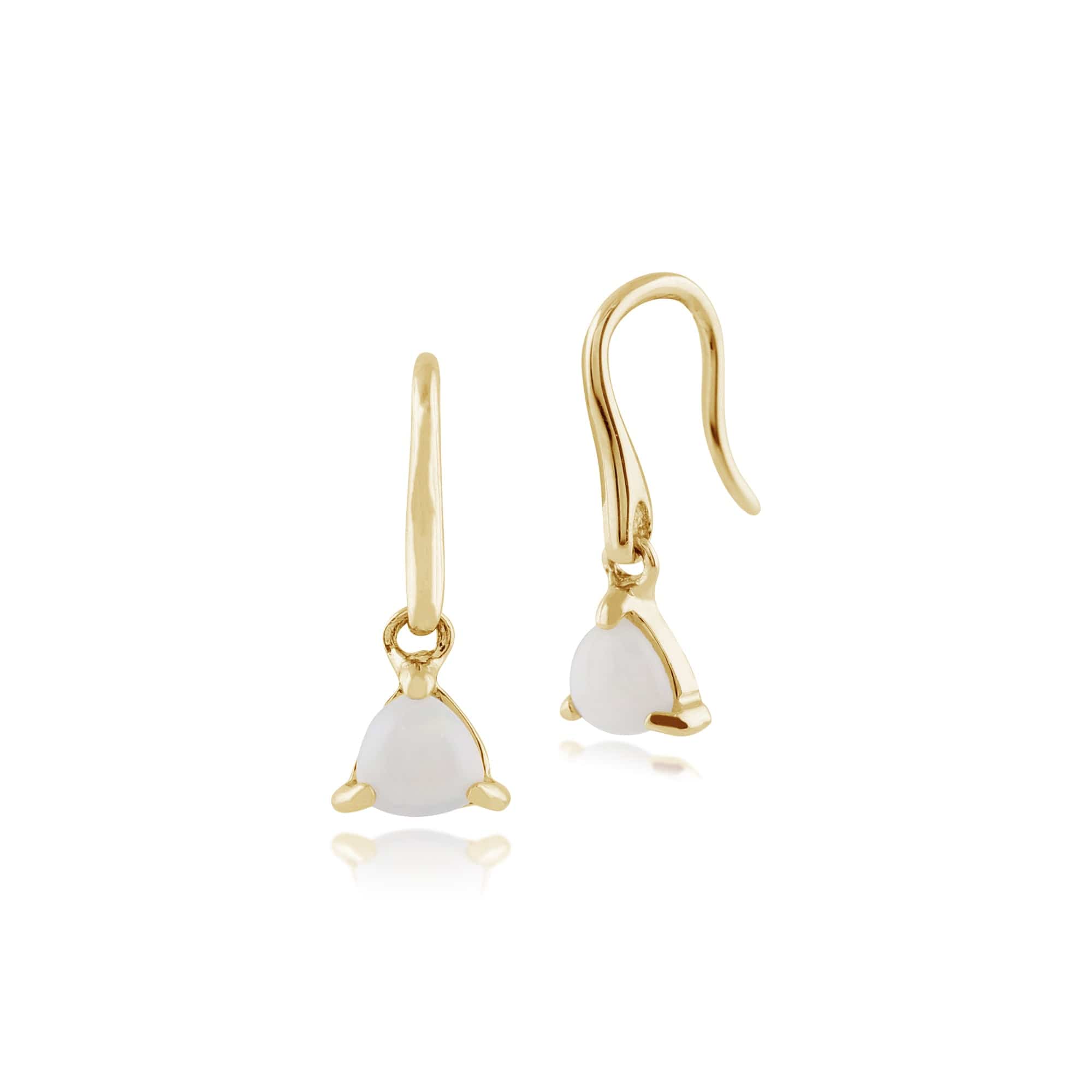 Gemondo 9ct Yellow Gold 0.20ct Opal Single Stone Drop Earrings Image