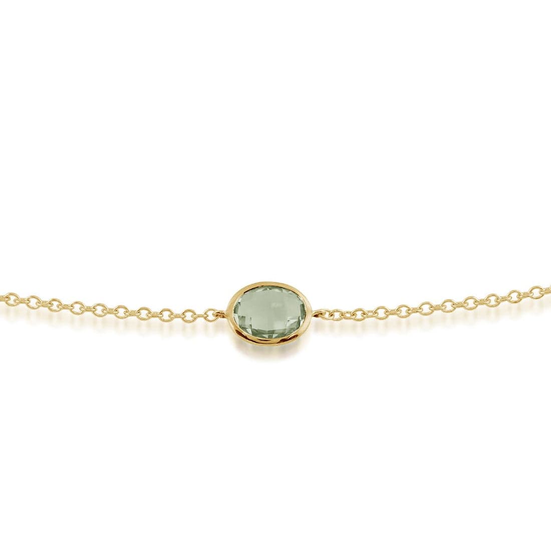 Gemondo 9ct Yellow Gold 2.00ct Oval Mint Green Quartz Luminosity Bracelet Image