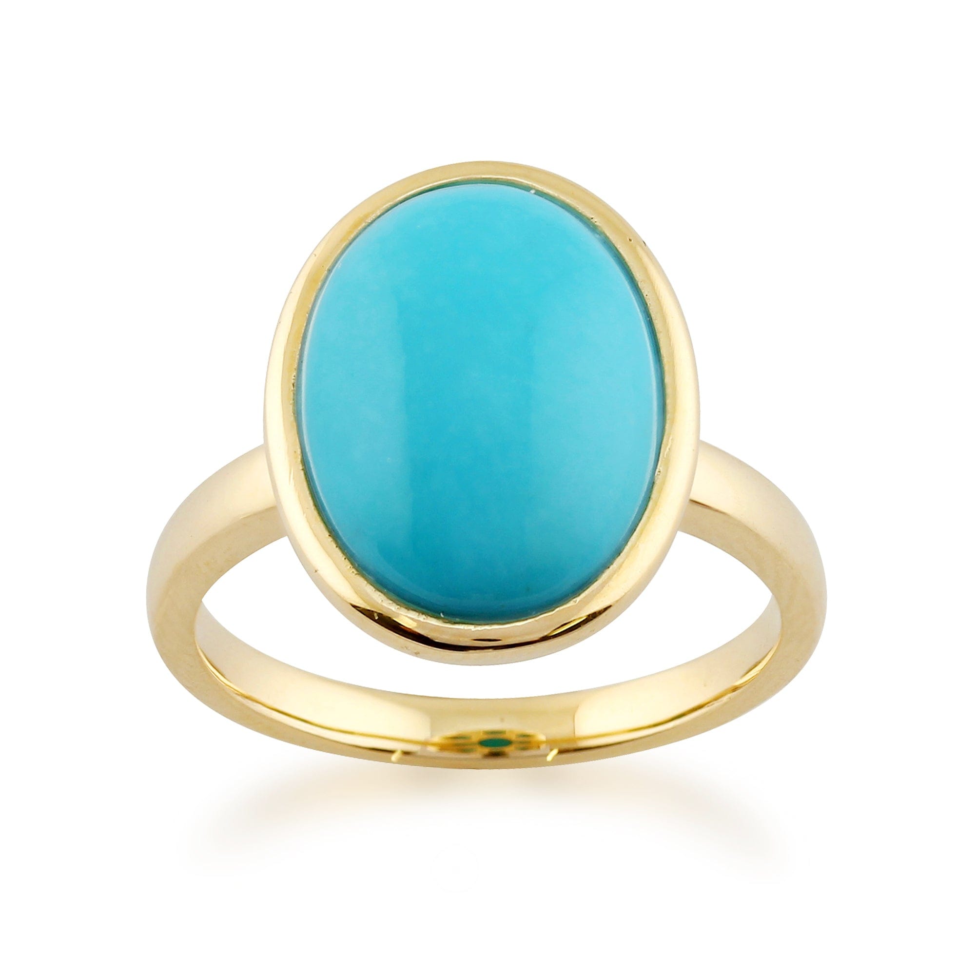 Ring Cocktail Turquoise Oval Gold