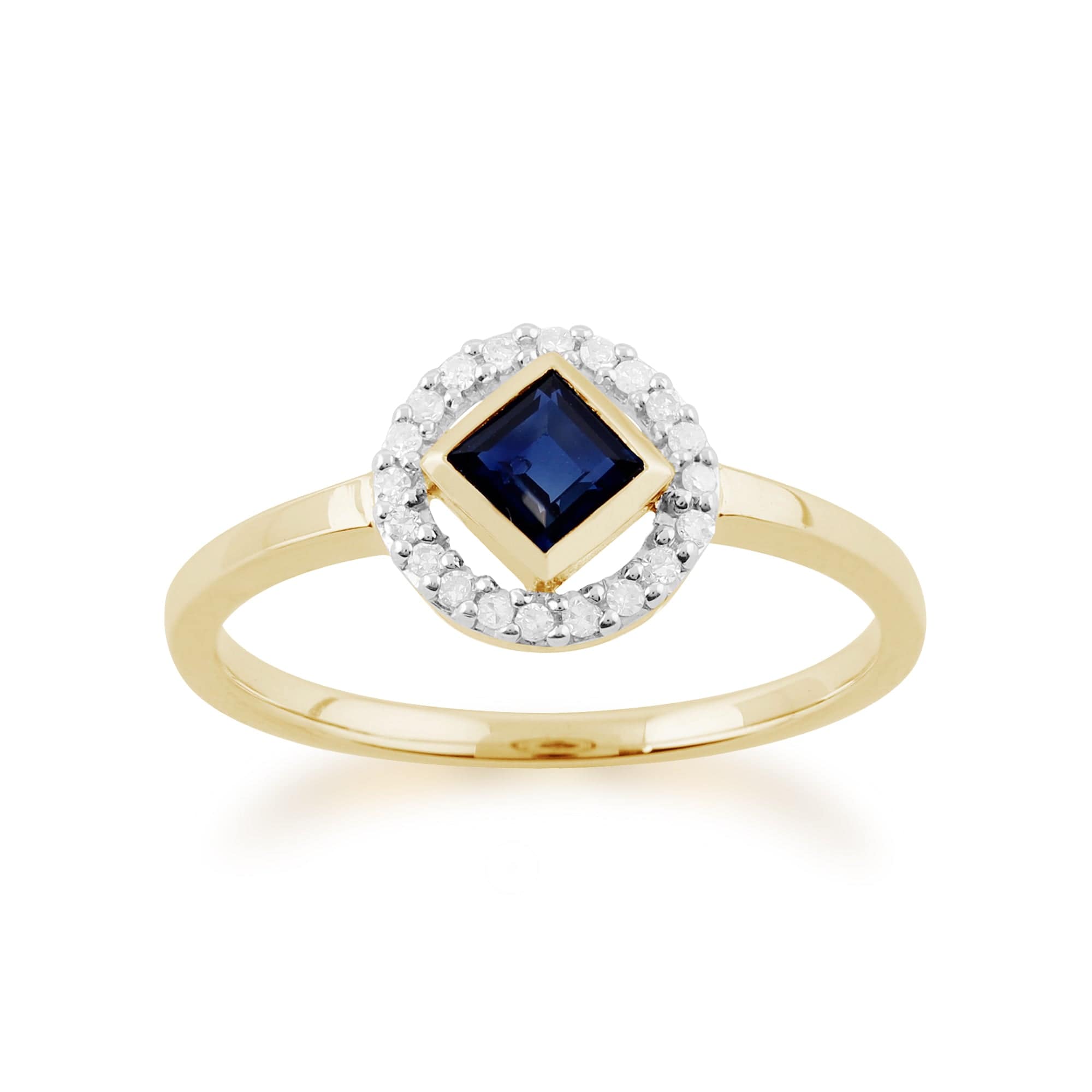 Gemondo 9ct Yellow Gold 0.34ct Sapphire & Diamond Ring Image 1