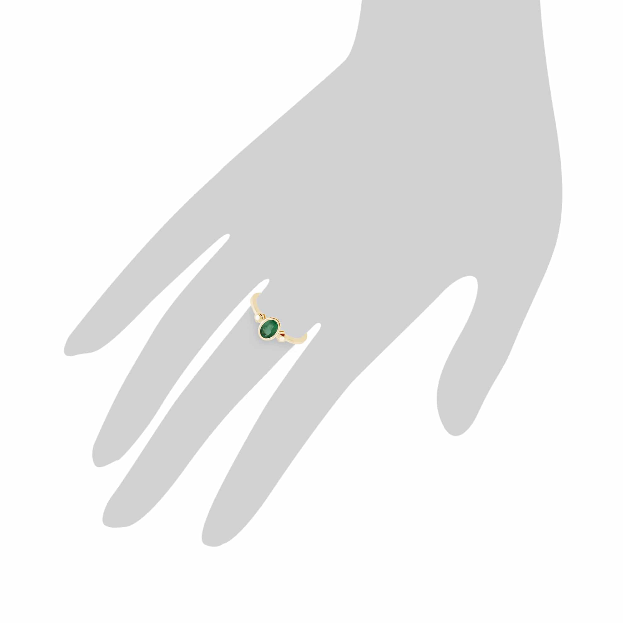 135R1349029 Gemondo 9ct Yellow Gold 0.47ct Emerald Ring 3